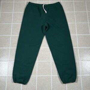 Vintage Russell Athletic Sweatpants Mens Medium Green Fleece Lined Made In USA